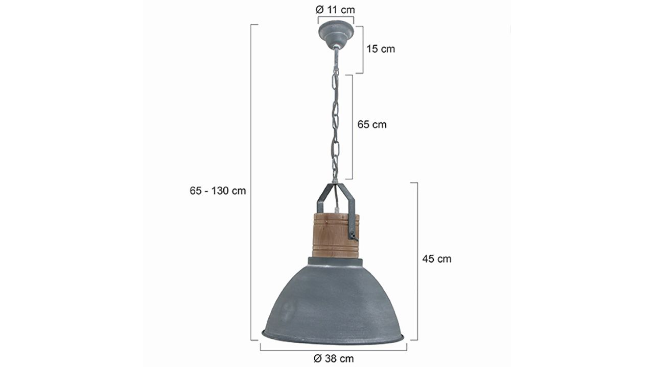 Hanglamp 7781GR Denzel Mexlite B38 x D38 cm