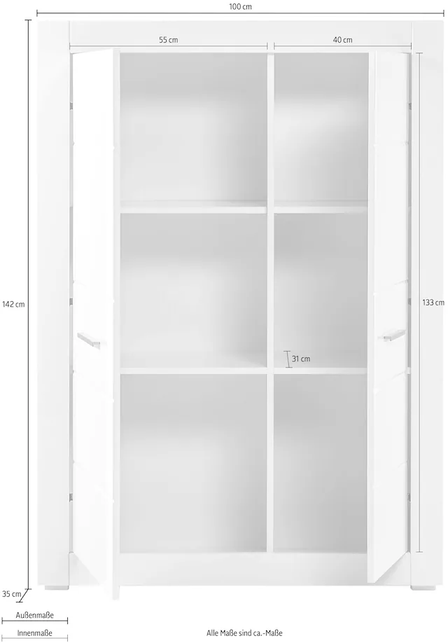 INOSIGN Mehrzweckschrank »BIANCO« Höhe 142 cm
