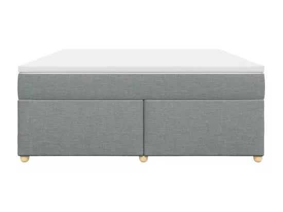 Sommier à lattes de lit avec matelas Gris clair 180x200cm Tissu