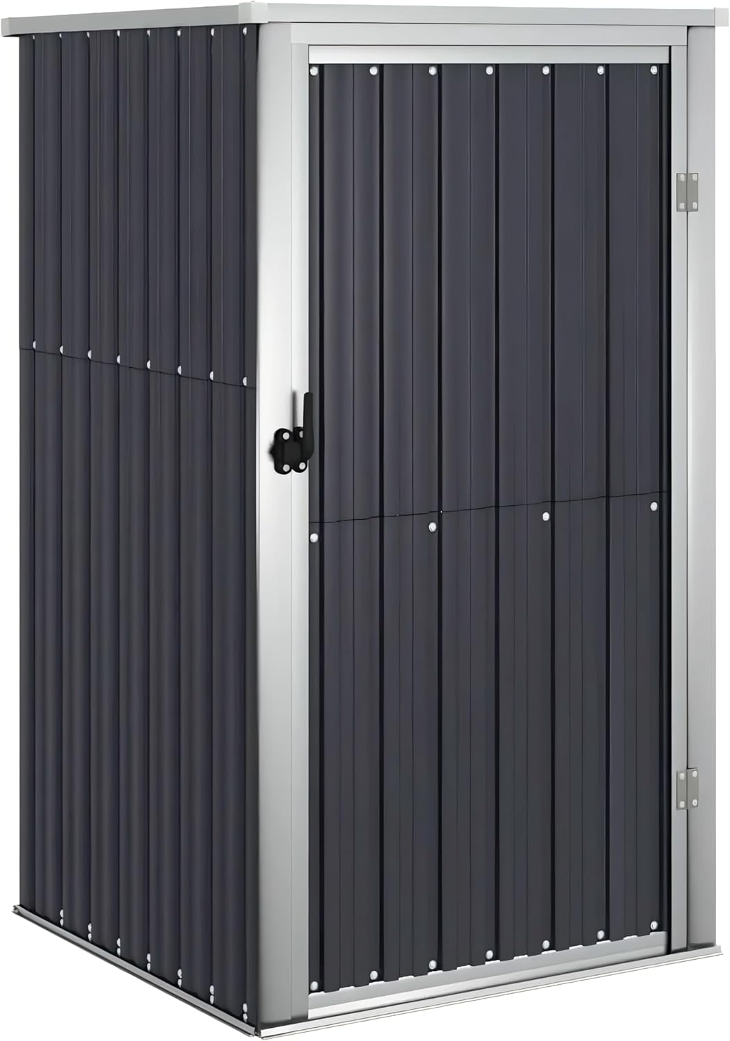 ACAGALA Metall Gerätehaus Geräteschuppen Gartenhaus 88 x 89 x 161 cm, Gartenschrank Wetterfester Metallschuppen mit Doppeltüren, Ideal für Gartenwerkzeug & Fahrräder - Verzinkter Stahl, Anthrazit
