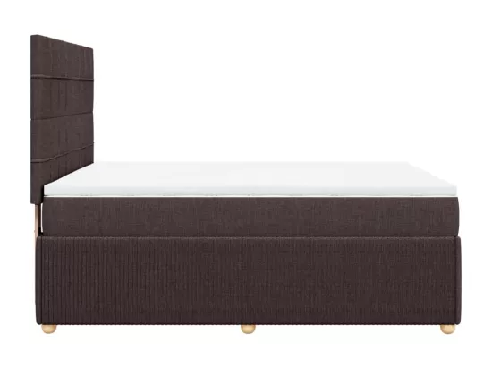 Sommier à lattes de lit avec matelas Marron foncé 140x190 cm