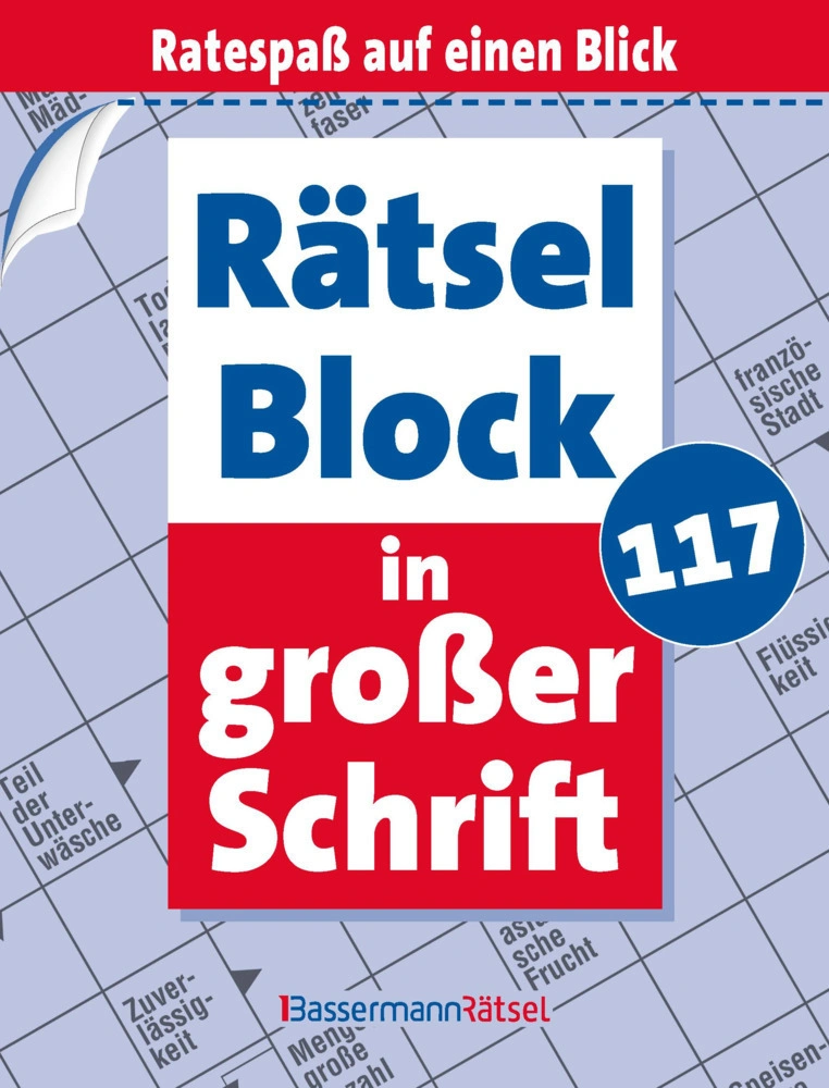 Rätselblock in großer Schrift 117