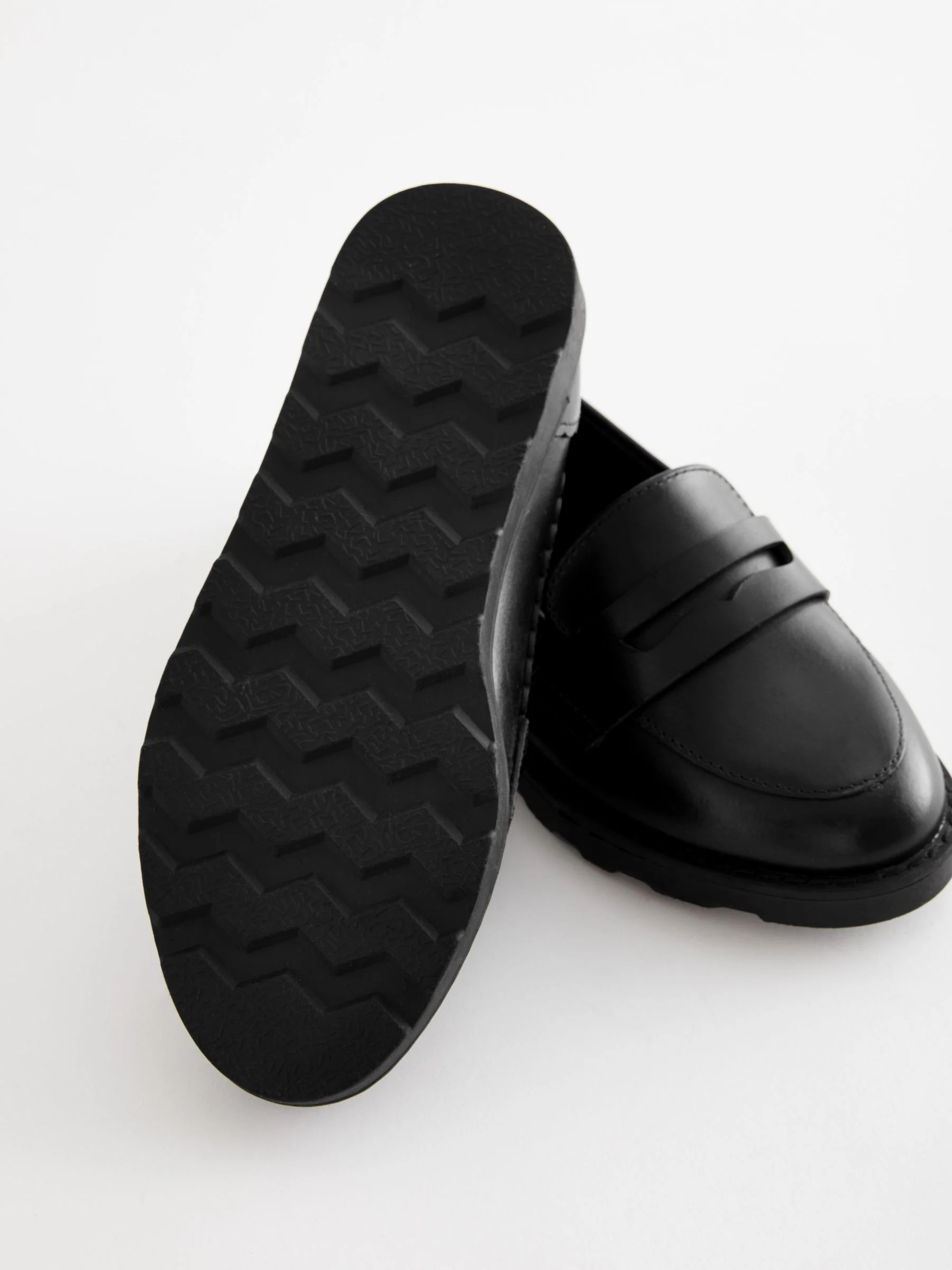 Matzwart - School - Leren loafers
