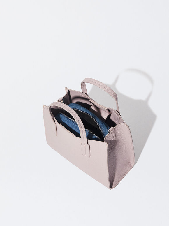 Bolsa de compras com bolsa removível - Violeta