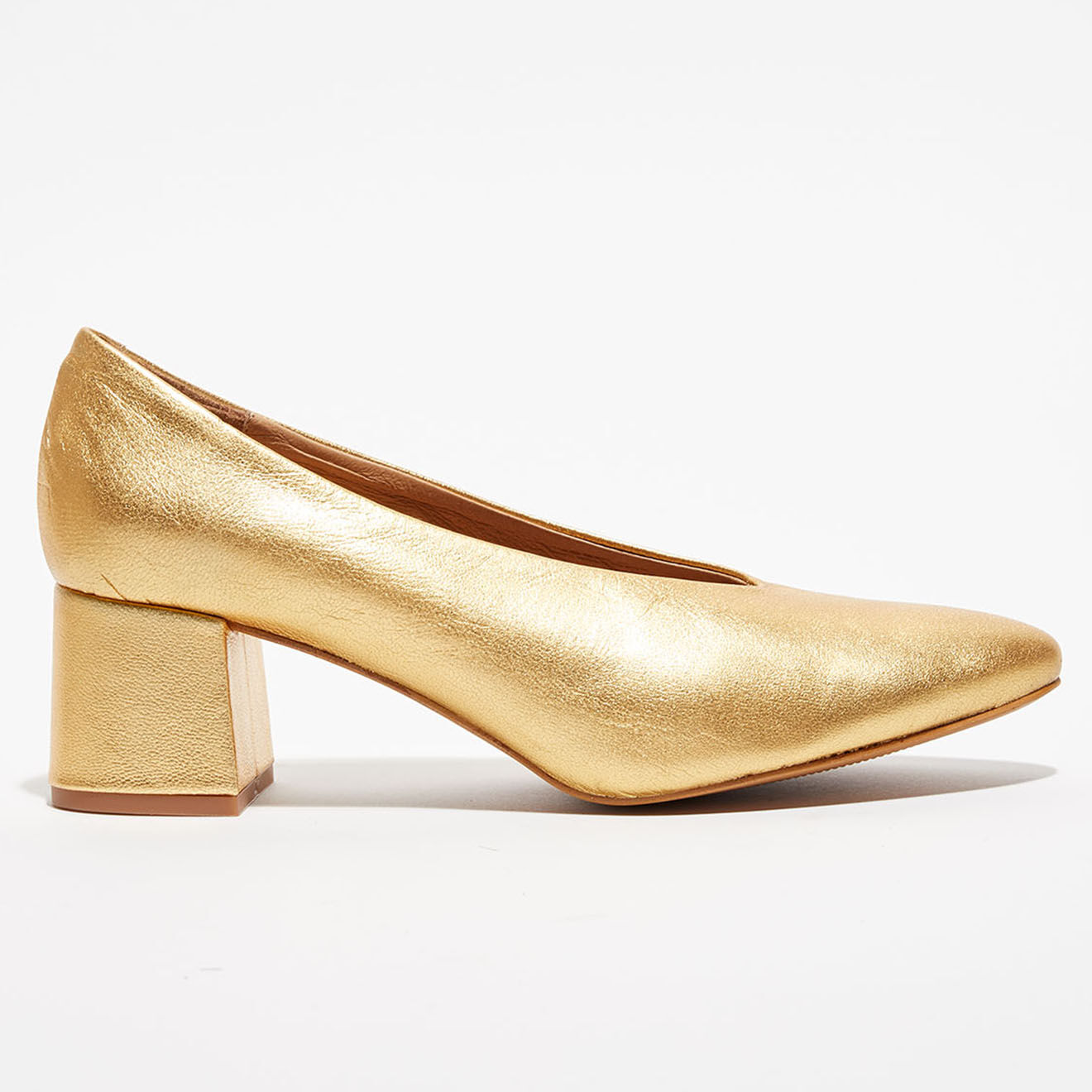 Apologie Escarpins en Cuir Juliette dorés - Talon 5,5 cm