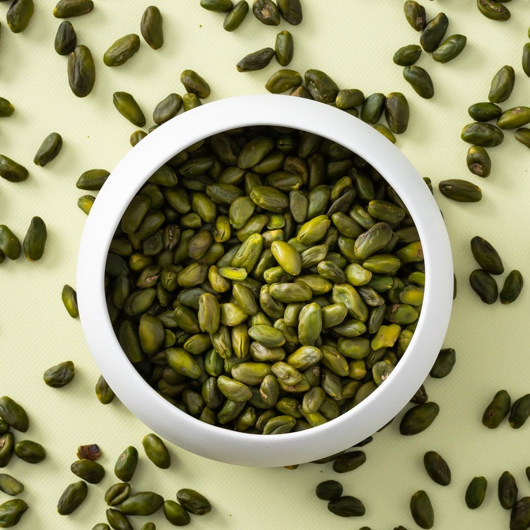 Pistachenoten gepeld ongebrand donkergroen