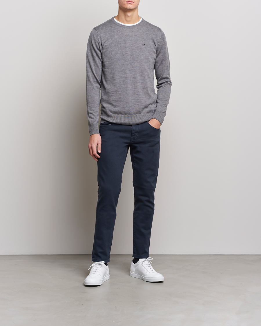 J.Lindeberg Lyle True Merino Crew Neck Pullover Grey