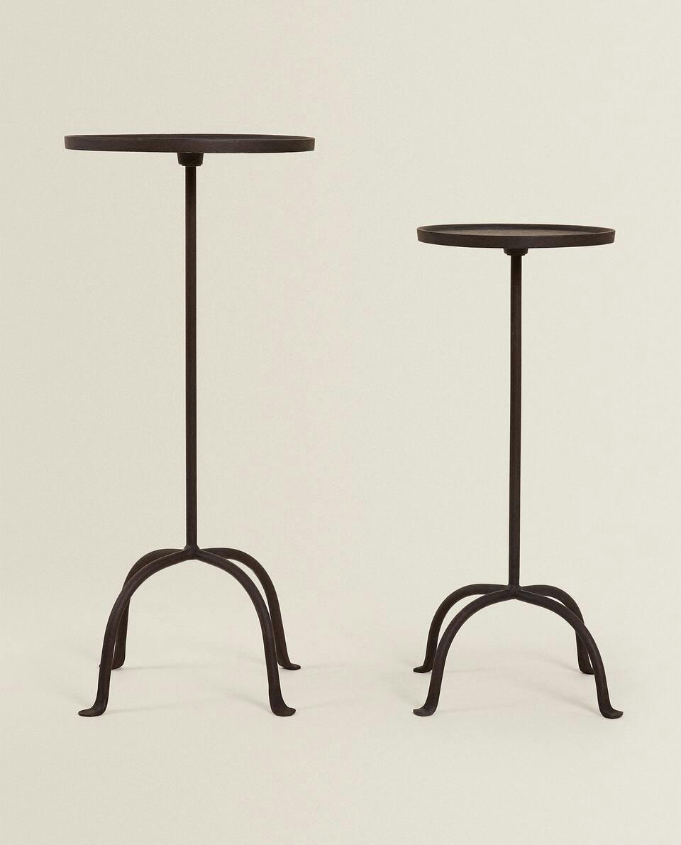 MESA DE METAL COM EFEITO ANTIGO