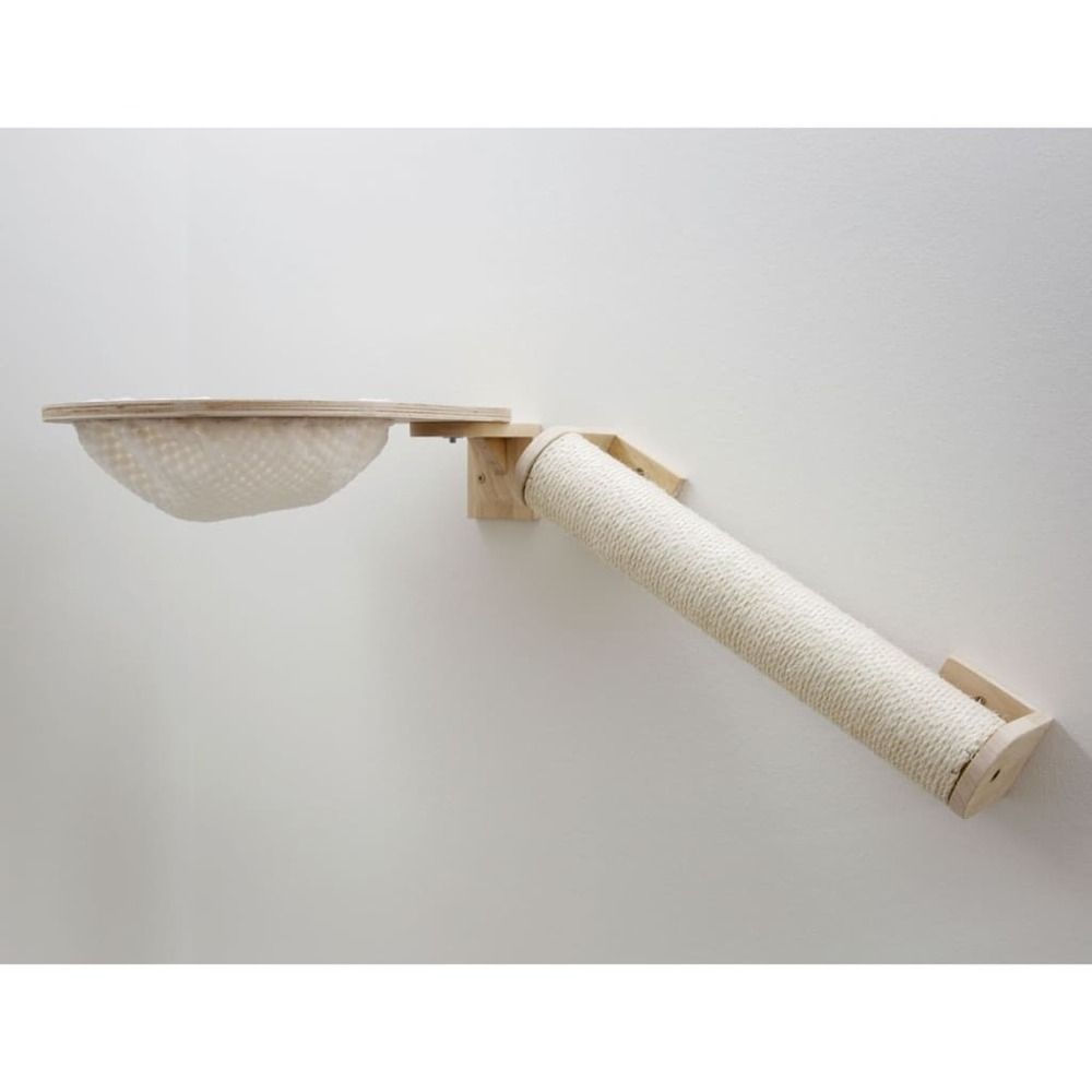 Mur d'escalade pour chats andes 52x40x32 cm naturel et blanc