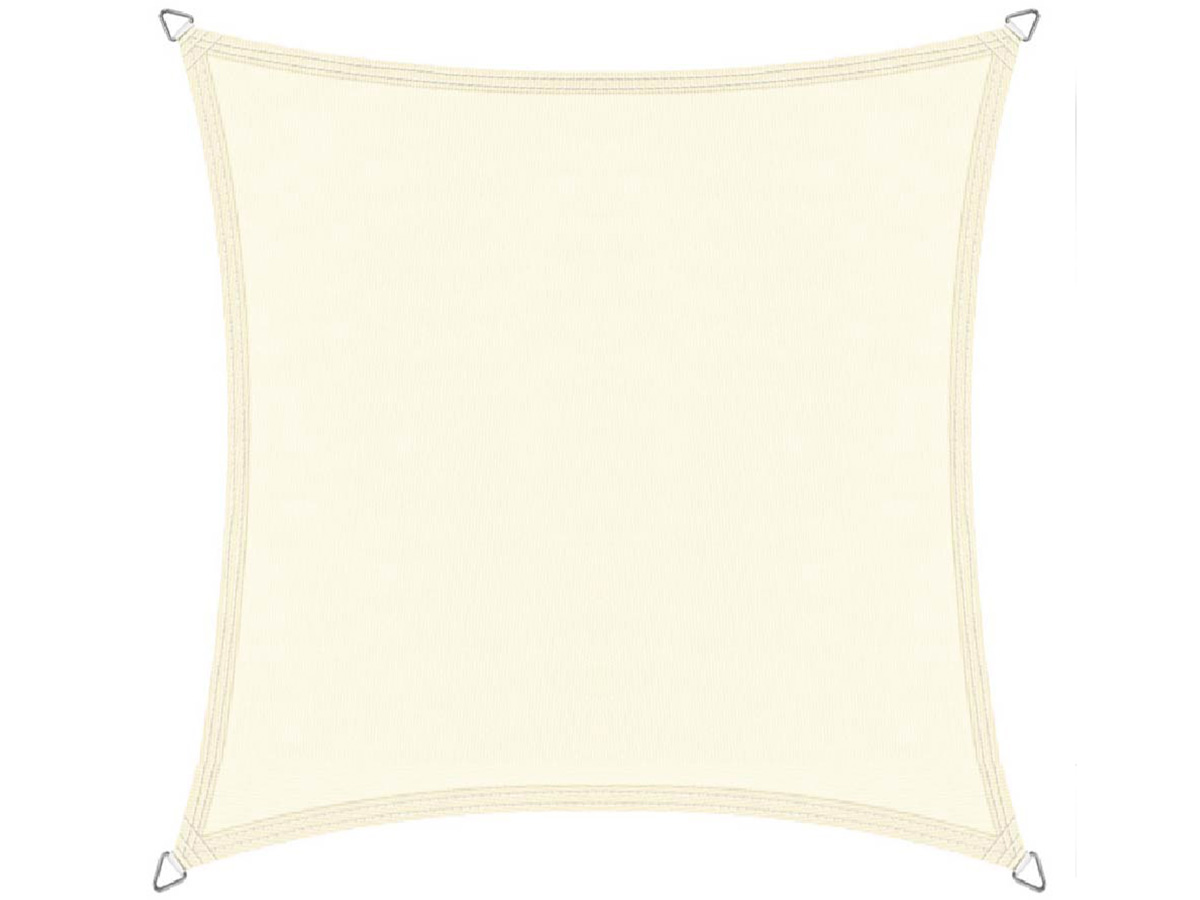 Buitenkado 2x2 crème wit waterdicht schaduwdoek vierkant