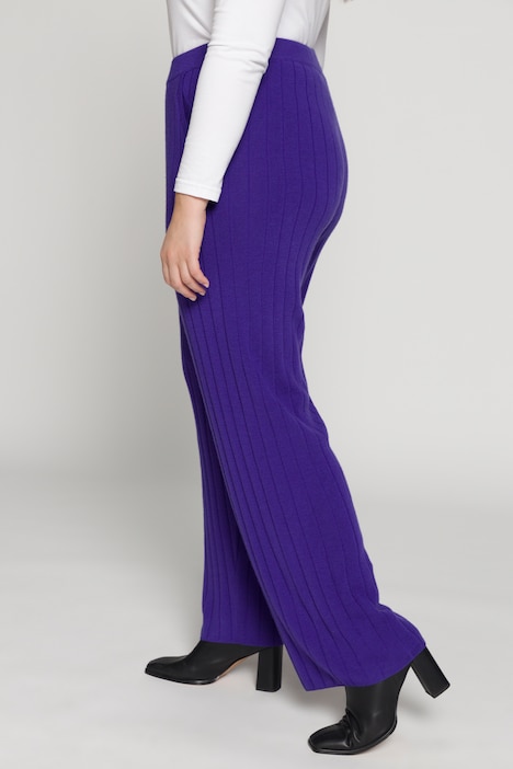 Strickhose, Rippstrick, weites Bein, Elastikbund