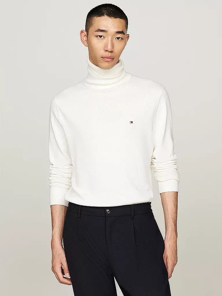 TOMMY HILFIGER Rollkragenpullover  weiss