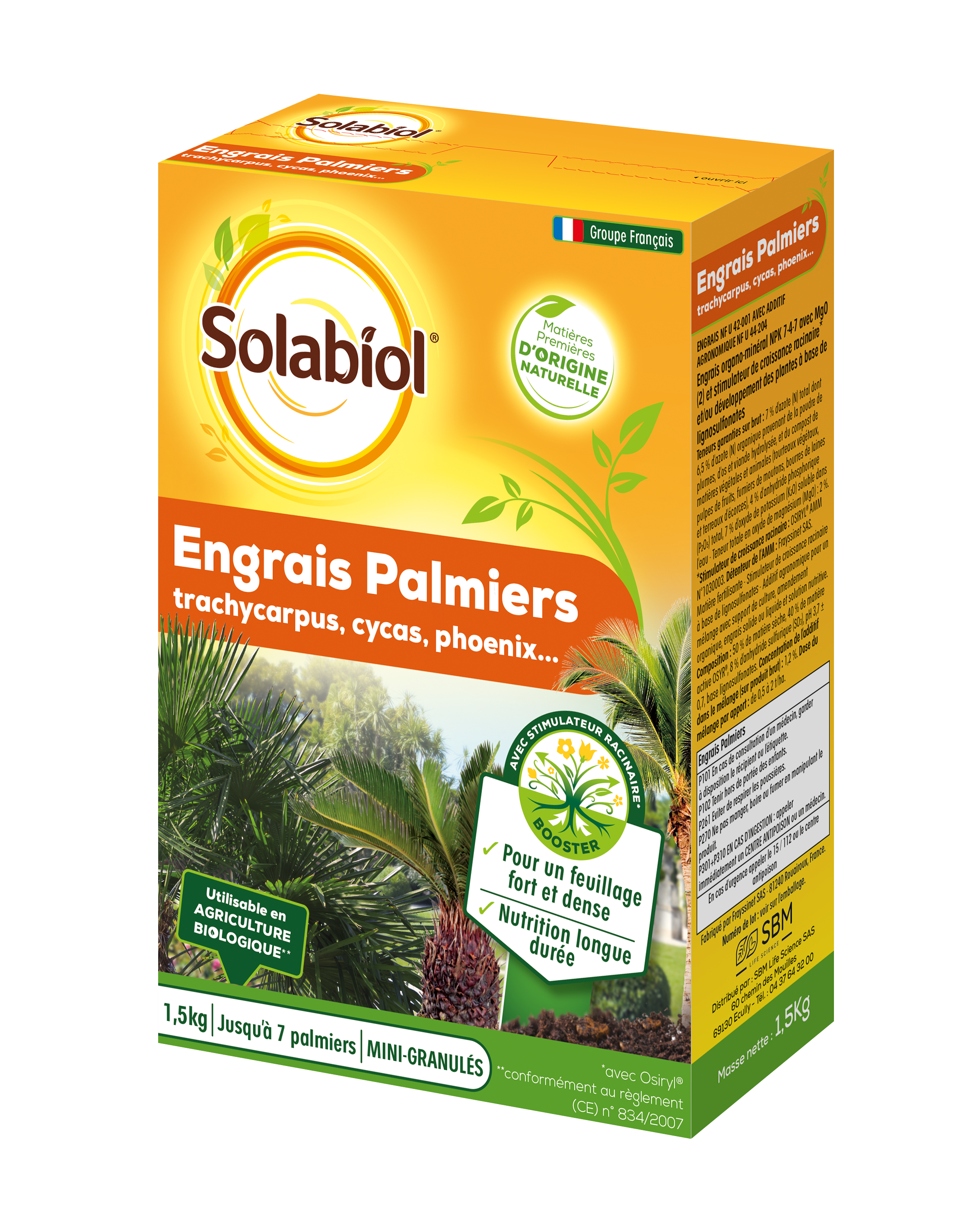 Sopalmy15 | engrais palmiers et plantes méditerranéennes | 1,5 kg | ut
