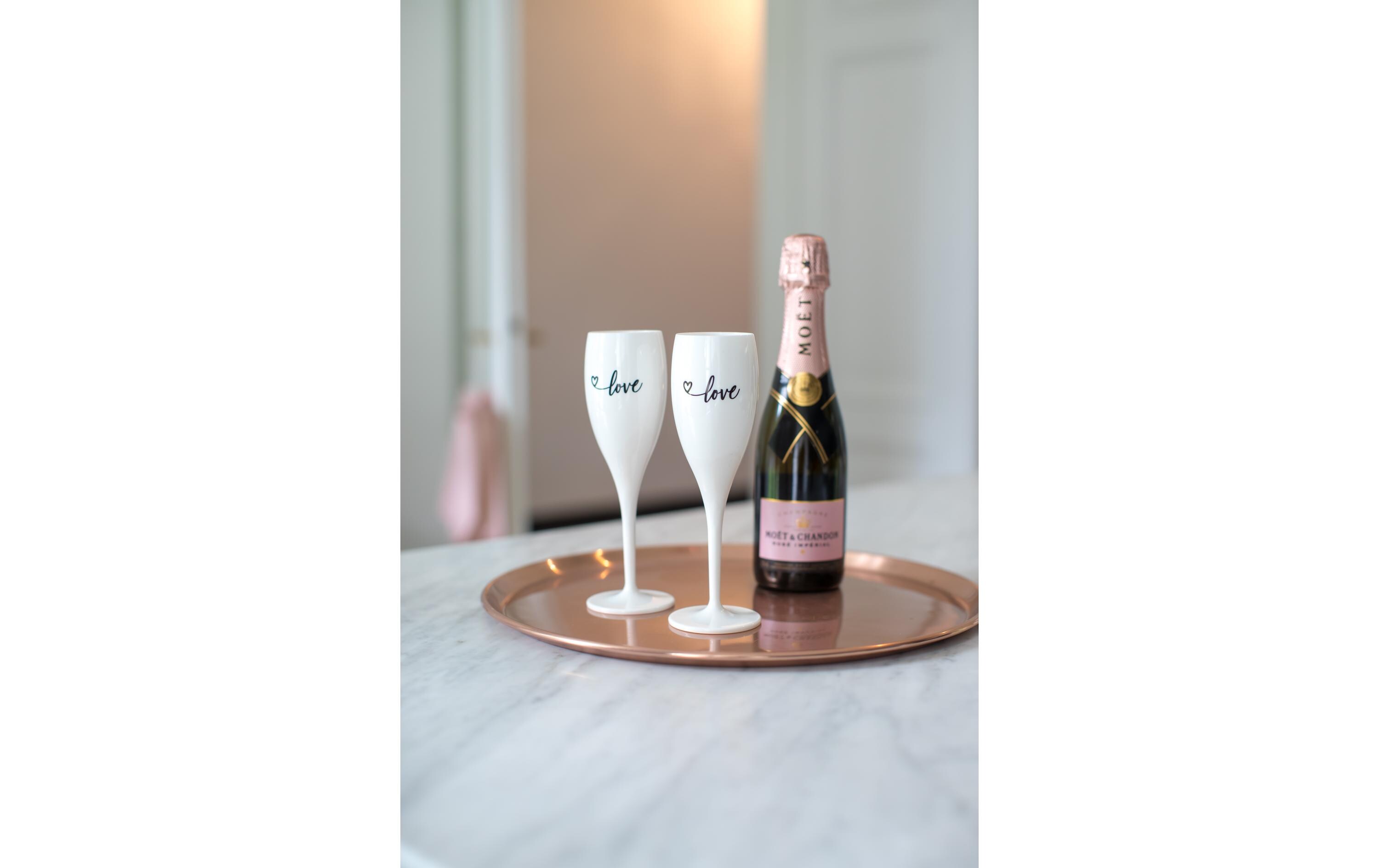 Sektglas Superglas Love 100 ml, 1 Stück, WeissGlas geeignet für Champagner oder Schaumweine