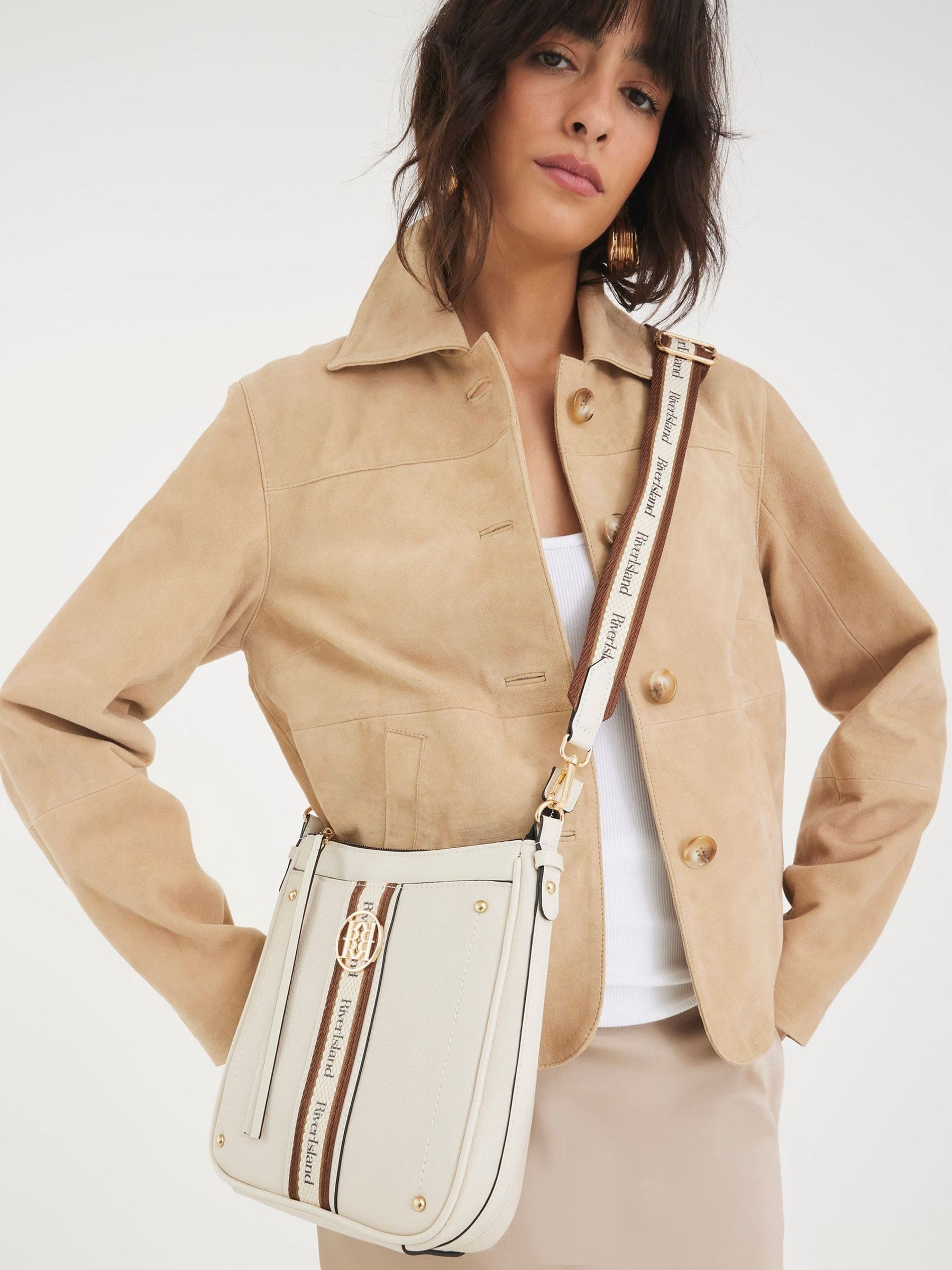 River Island Geweven Messenger Schoudertas