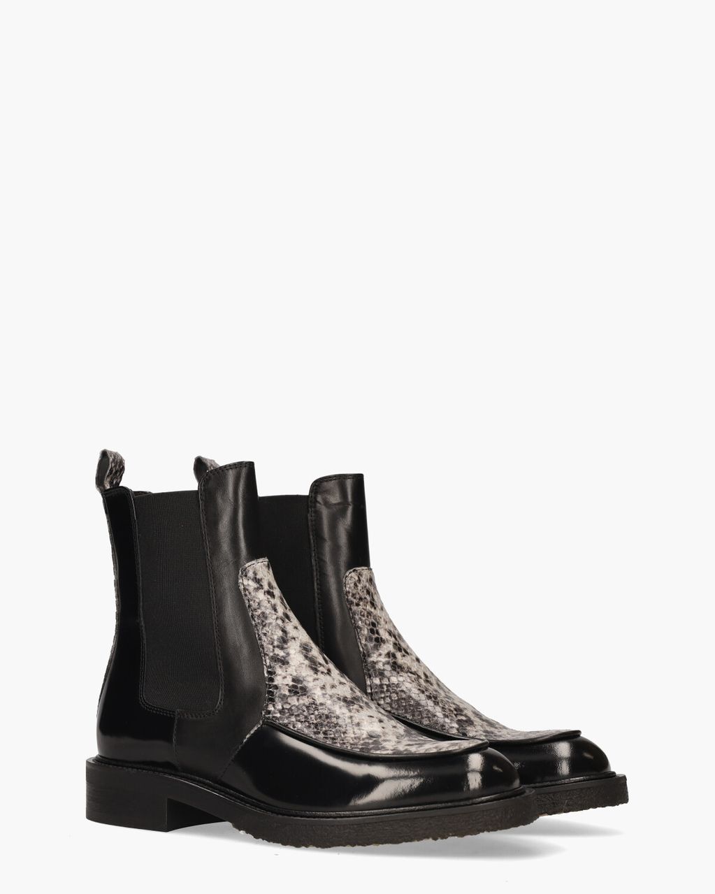 Billi Bi A7100 Zwart/Grijs Dames Enkelboots