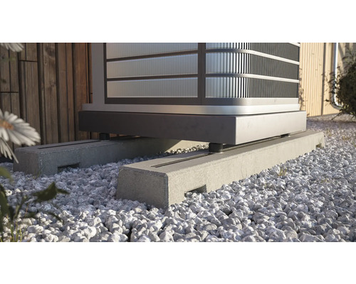 Fundering voor warmtepompen/airco's - betonnen fundering gala-Base MEDIUM 147 cm x 20 cm x 10 cm