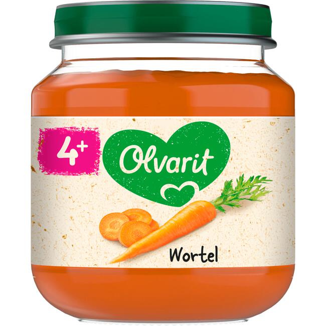 Olvarit Wortel Babyhapje 4+ maanden 125 GR