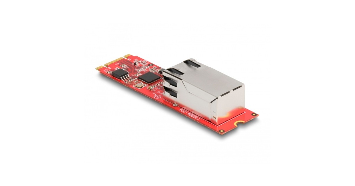 DeLOCKConverter M.2 Key B+M male to 1 x RJ45 2.5 Gigabit LAN port horizontal netwerkadapter