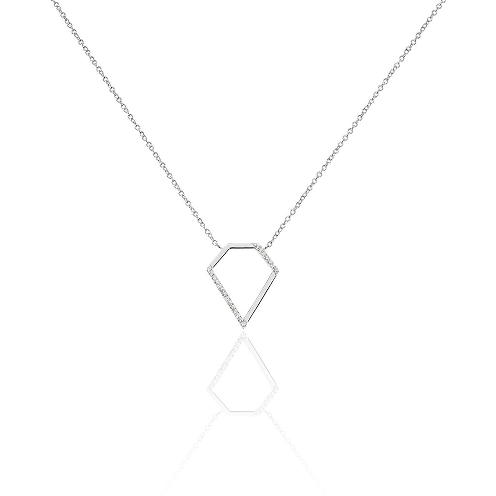Collier Meridith Argent Blanc Oxyde De Zirconium