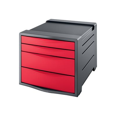 Esselte Vivida - Module de classement 4 tiroirs - rouge