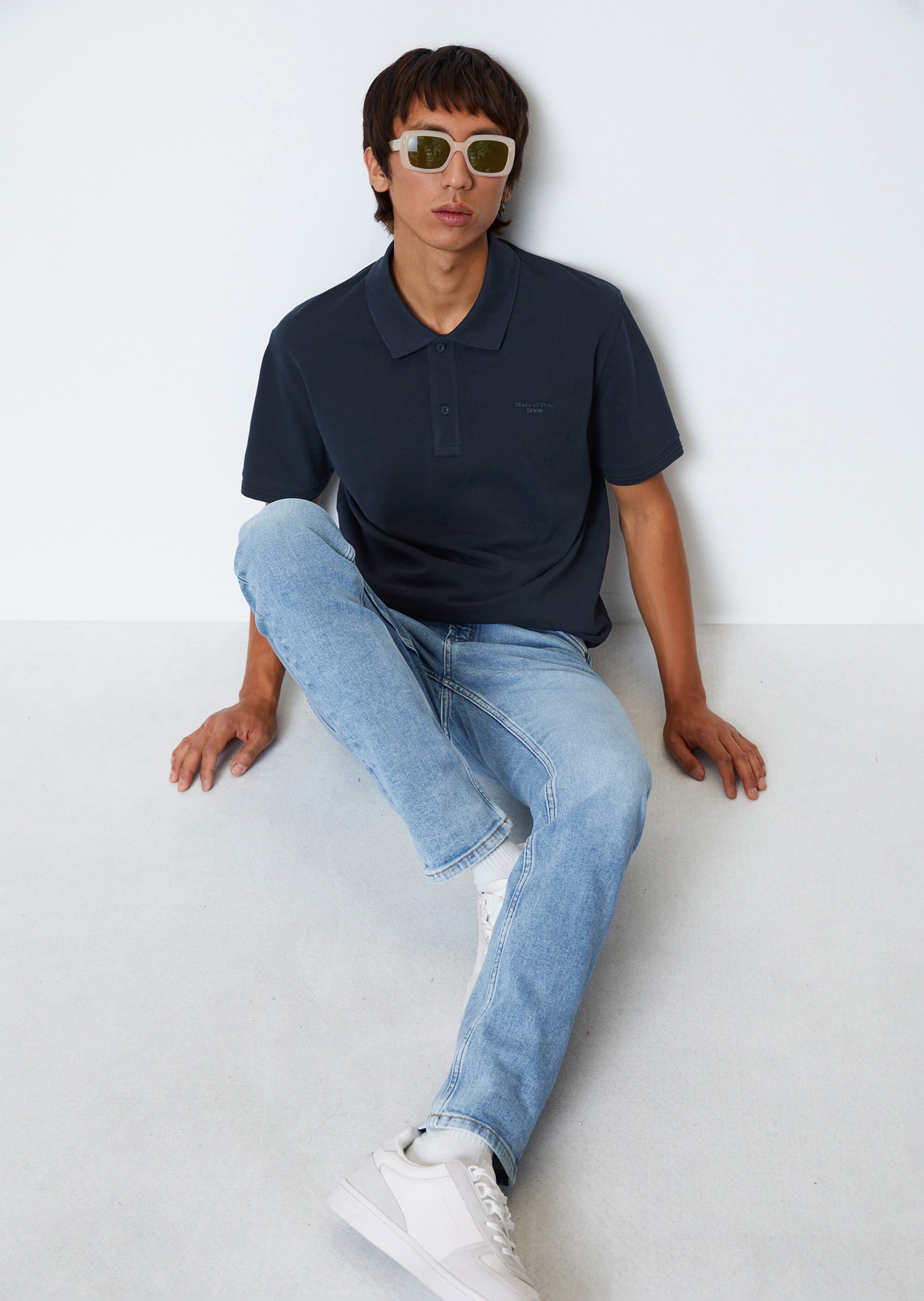 Kurzarm-Poloshirt Piqué regular aus Organic Cotton