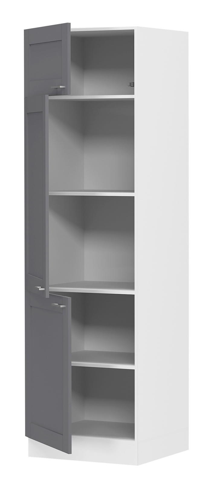 Hochschrank COLURA - weiß-anthrazit - 60 cm
