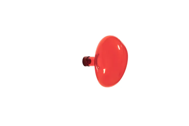 Petite friture Patère en verre Bubble grande | Rouge vermillon