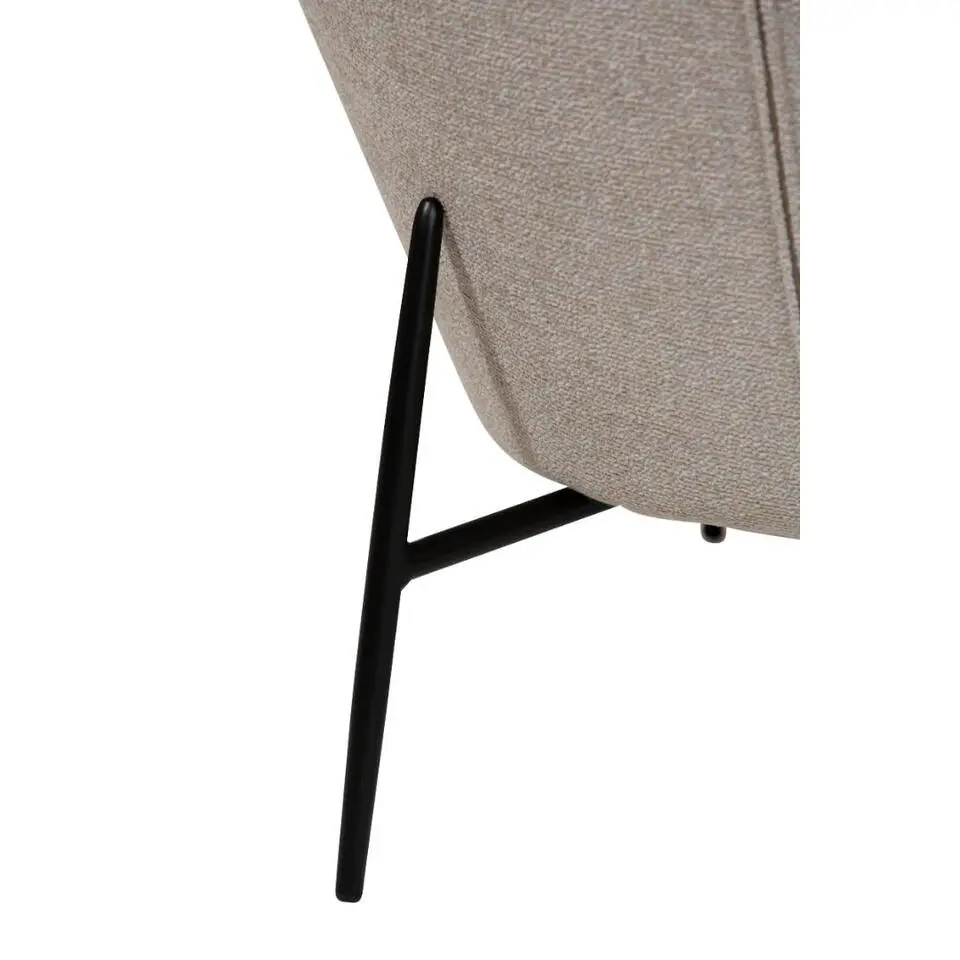 Hioshop Orbit Dan-Form fauteuil bouclé lichtgrijs