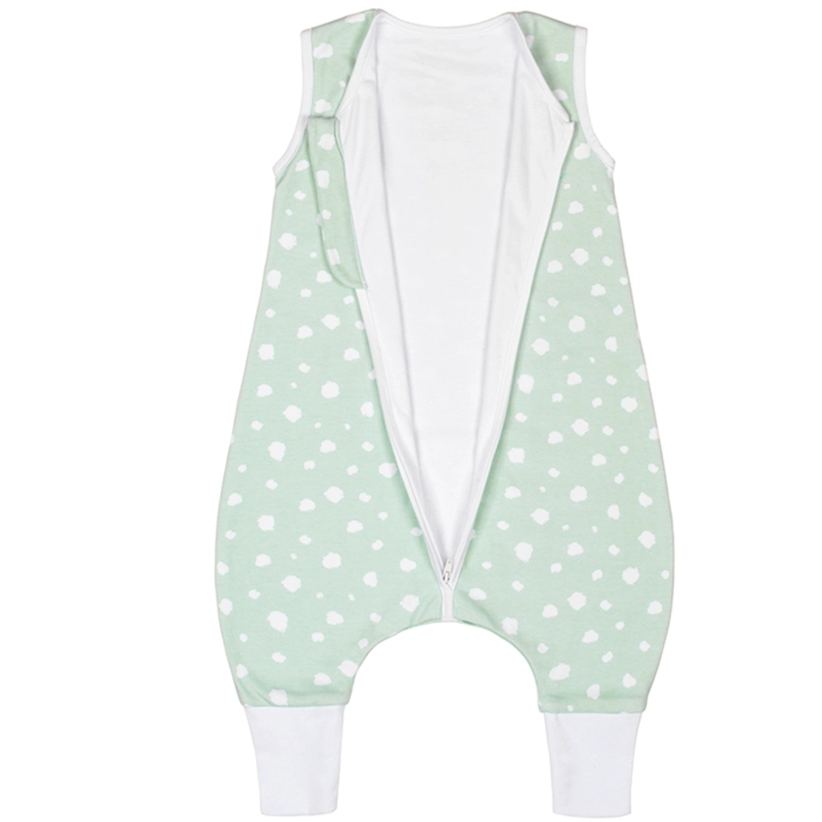 emma & noah Schlafsack mit Füßen Punkte Mint
