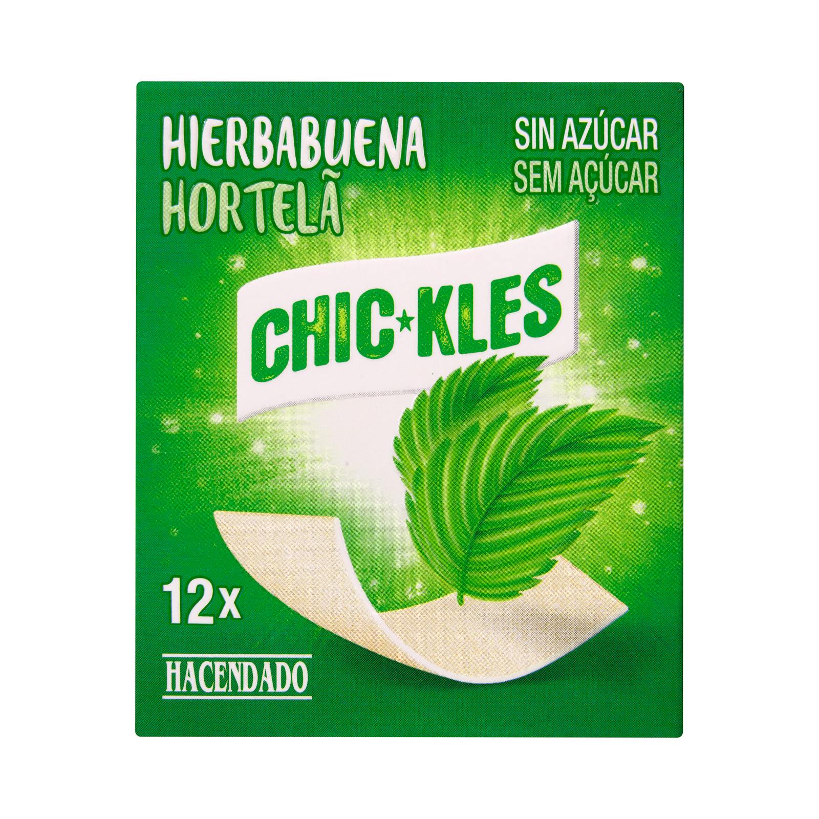 Feuille de gomme à la menthe poivrée Hacendado