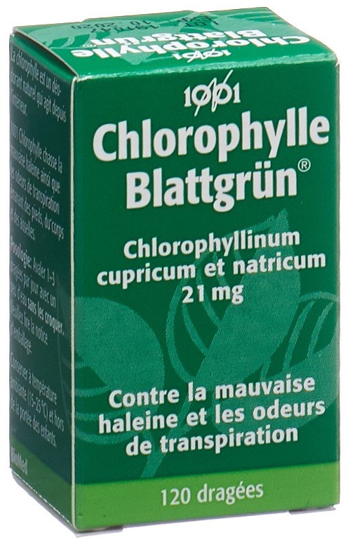 CHLOROPHYLLE Drag Fl 120 Stk<br>120 Stück, Flasche, Überzogene Tablette