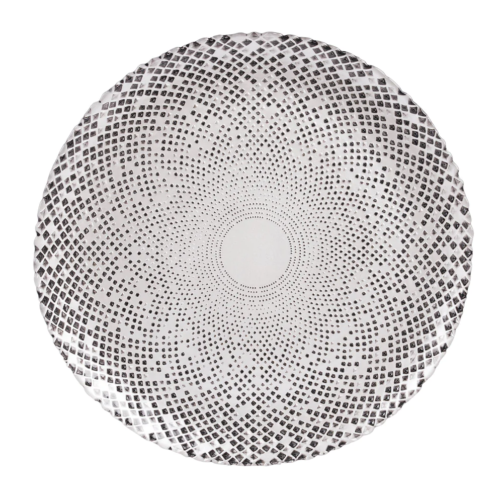 Assiette de présentation Glow 33 cm noir Table passion