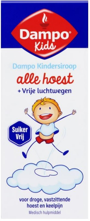 Dampo Kindersiroop Alle Hoest + Vrije Luchtwegen Suikervrij 120ml