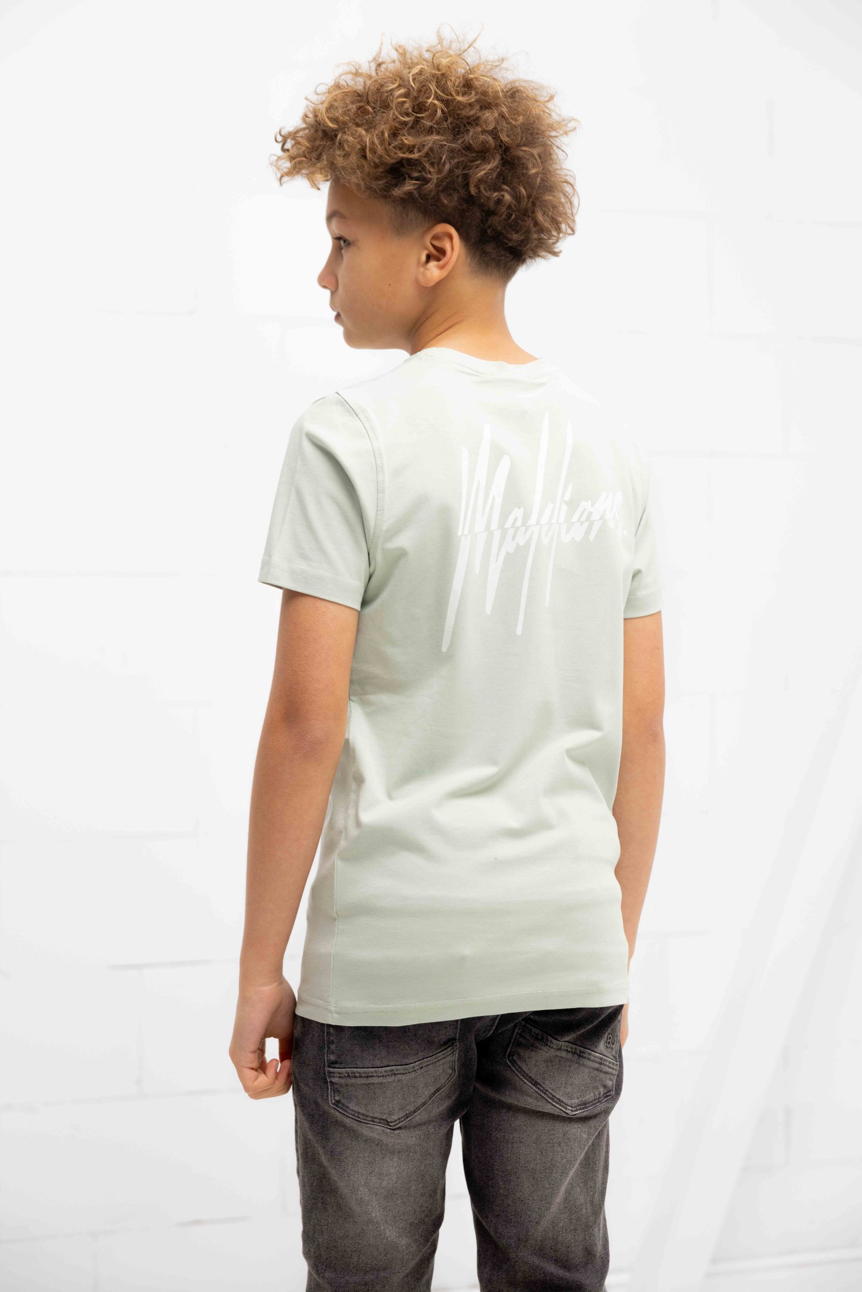 Malelions Split T-Shirt Kids Lichtgroen/Mint