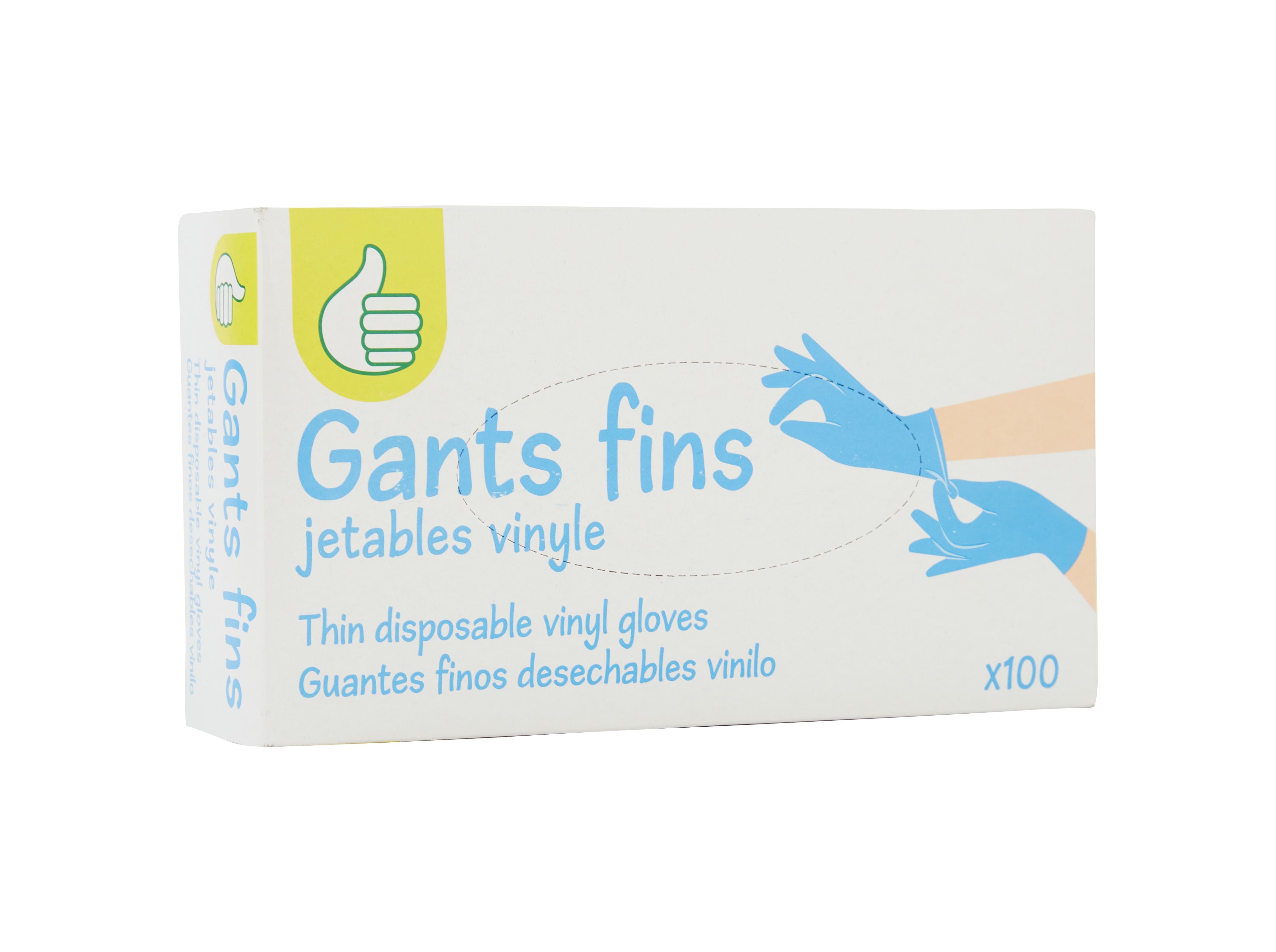 LUVAS DESCARTÁVEIS POLEGAR VINIL FINAS 100UN