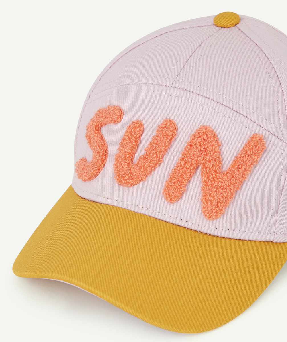 LASSIGCASQUETTE LILAS AVEC MESSAGE FUN EN BOUCLETTE