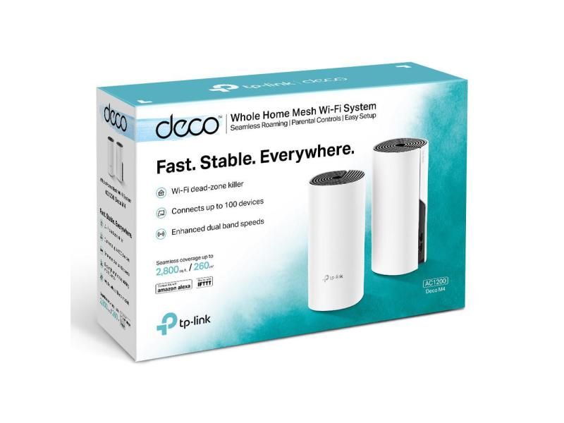 TP-Link Mesh-System Deco M4 2er-Set AC1200 WLAN-Mesh Netzwerk