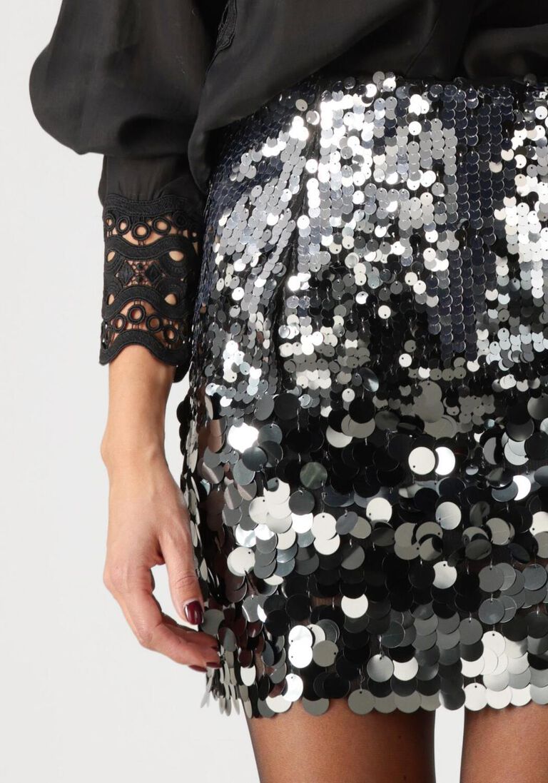 zilveren copenhagen muse minirok cmsequince-skirt