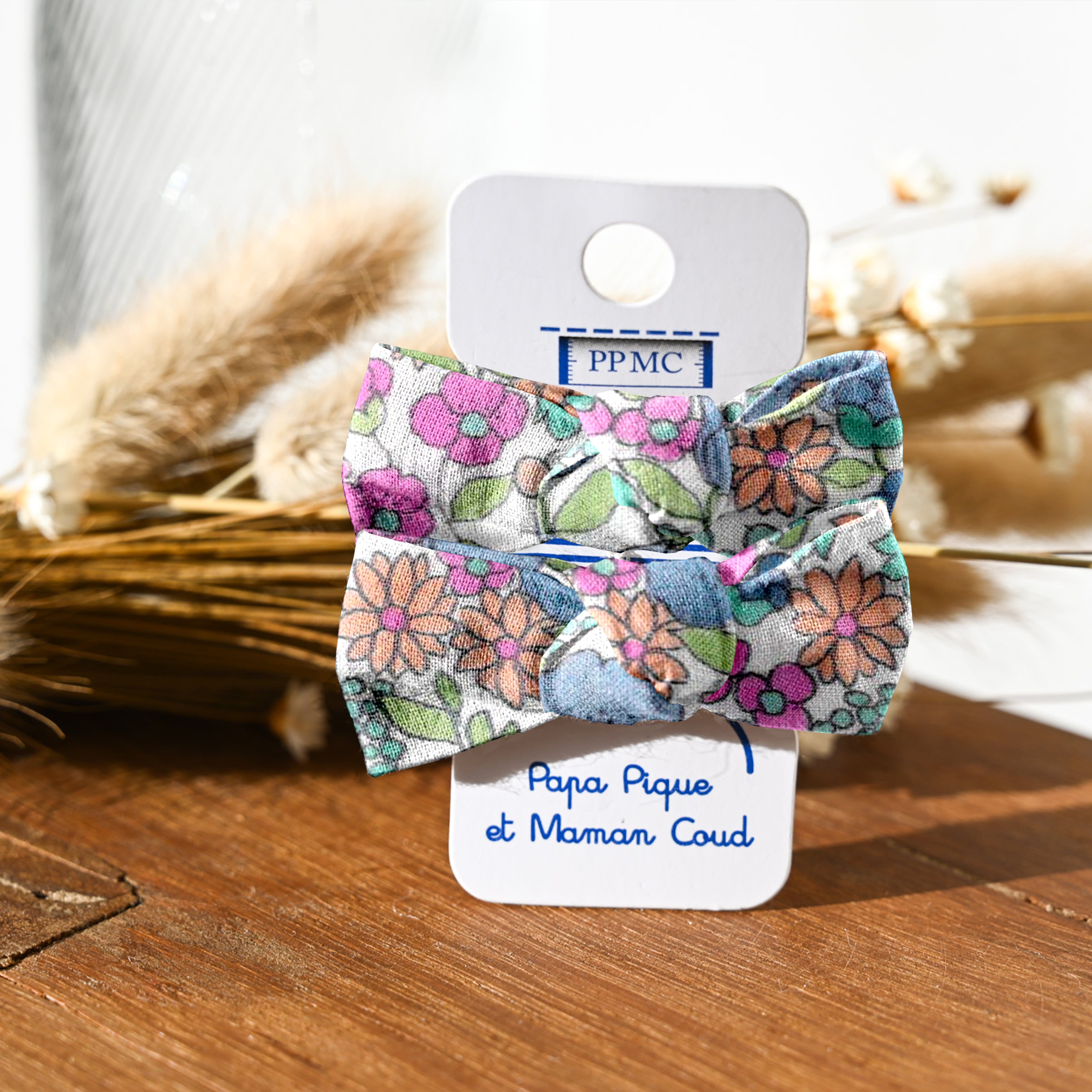 Elastiques Mousse Petit Noeud Pastel Fleuri