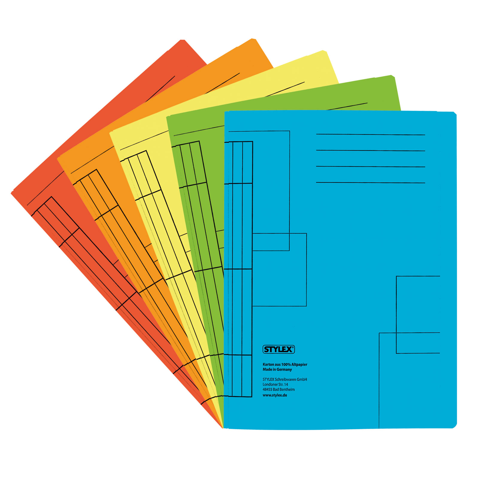 Schnellhefter Colorkarton - sortiert - DIN A4