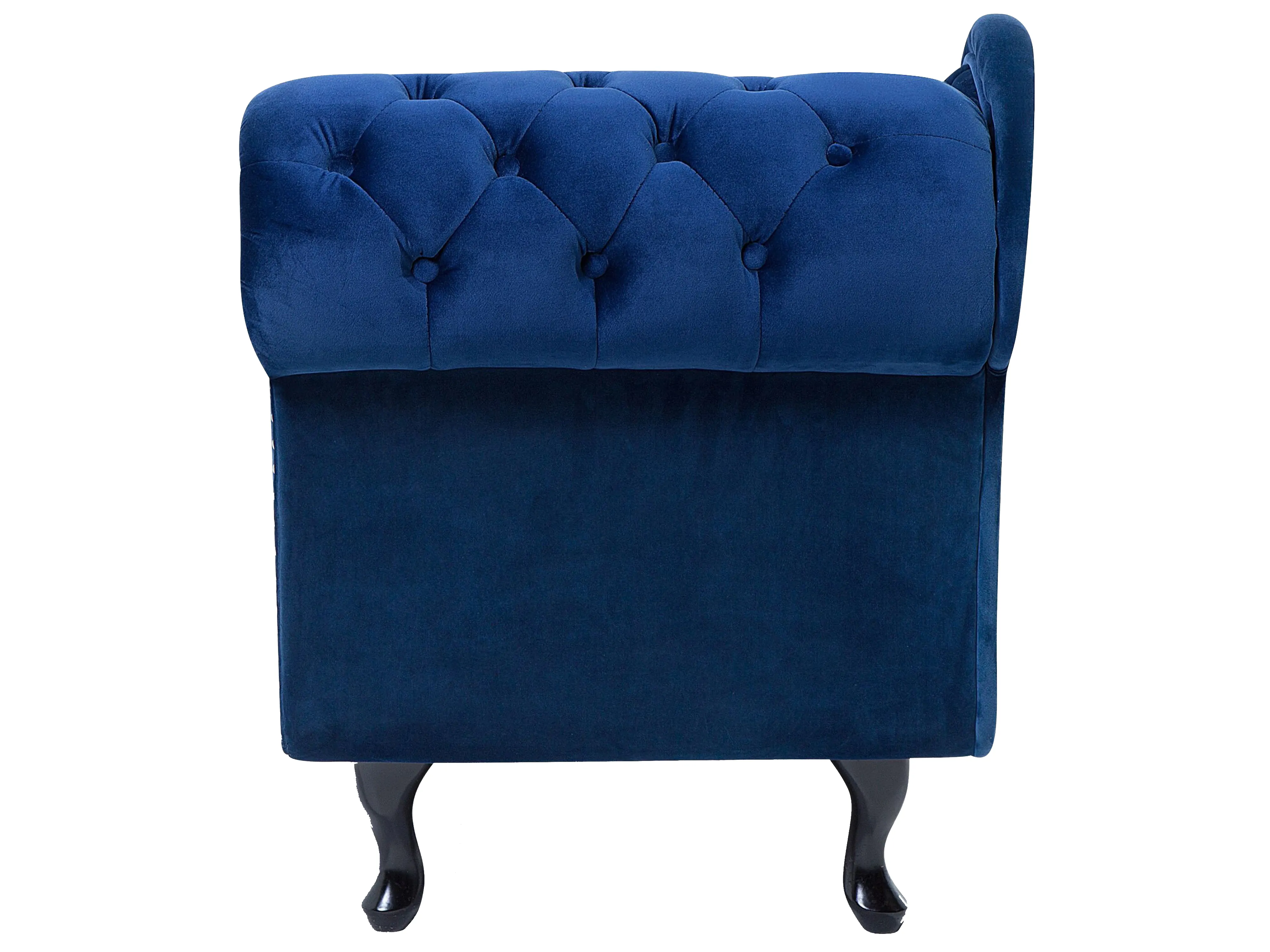 Rechtszijdige chaise longue NIMES Fluweel Marineblauw