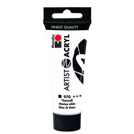 Marabu Artist Acryl, Titanweiß 970, 22 ml