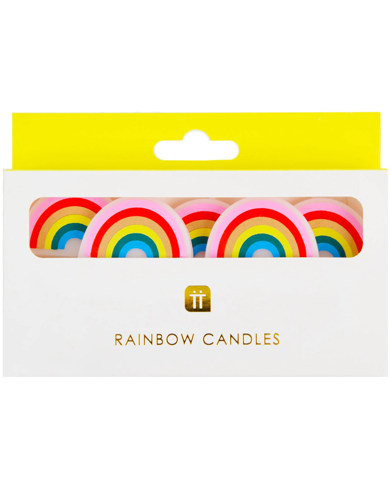 Kuchenkerzen RAINBOW SHAPES 5er Pack