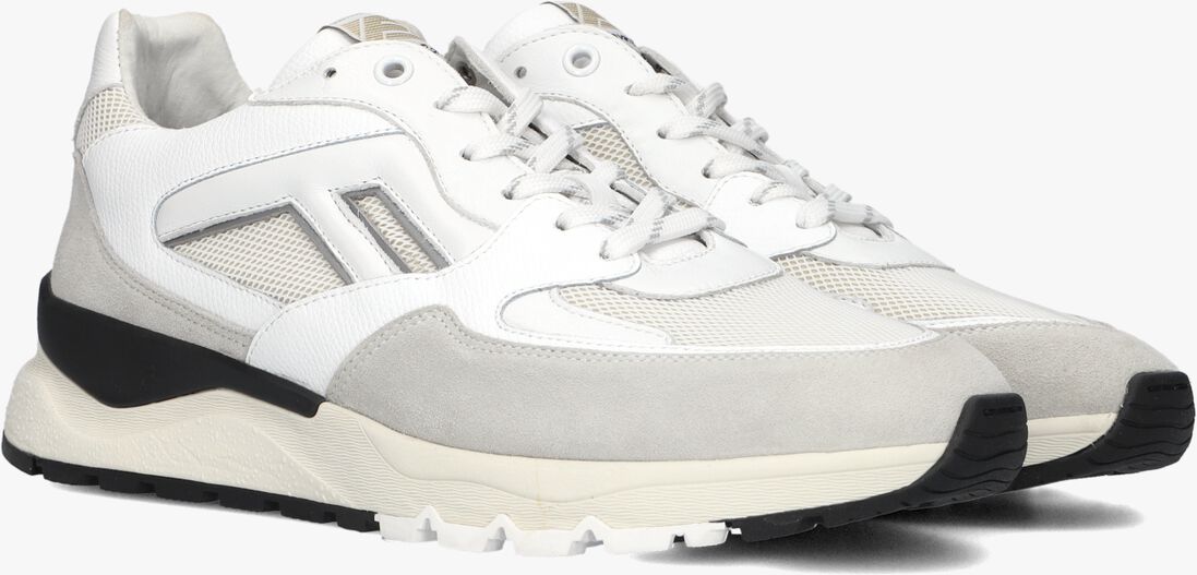 witte floris van bommel lage sneakers sfm-10154 de treener