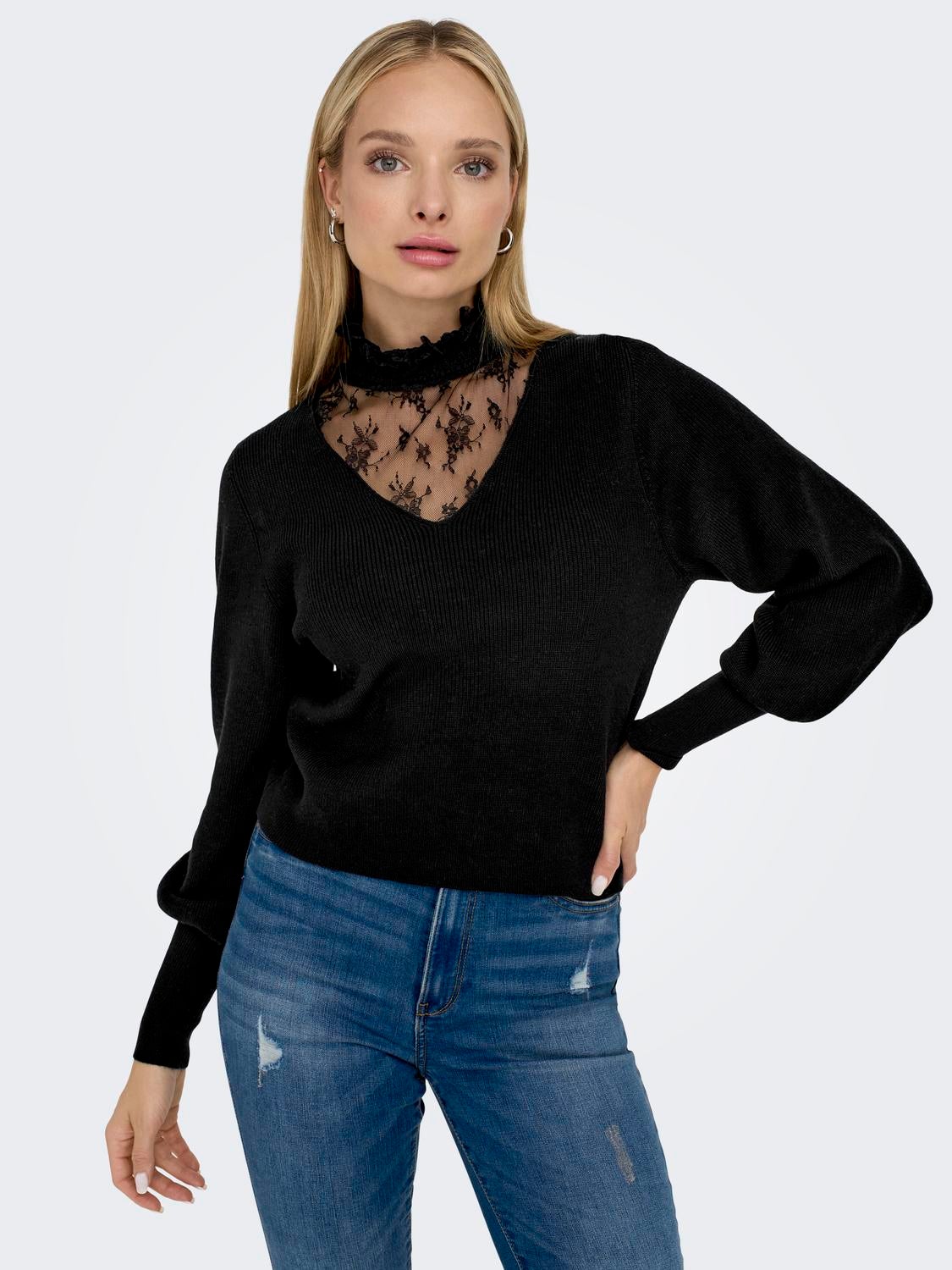 ONLKIRA Strickpullover Black