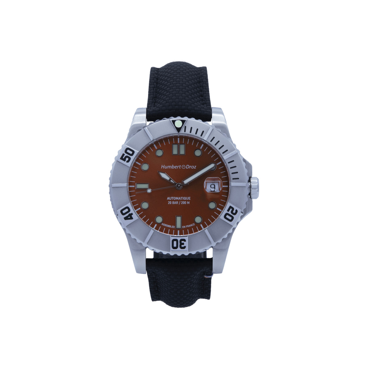 Montre HUMBERT-DROZ hd9 homme automatique, bracelet acier argent