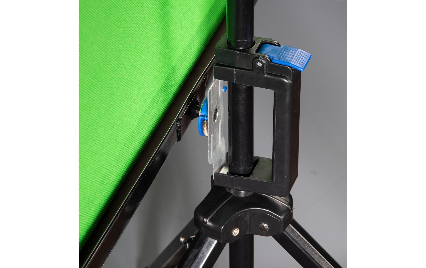 Hintergrundsystem 2-in-1 180 x 180 cm<br>Green-Screen-Hintergrund mit mitgeliefertem Stativ