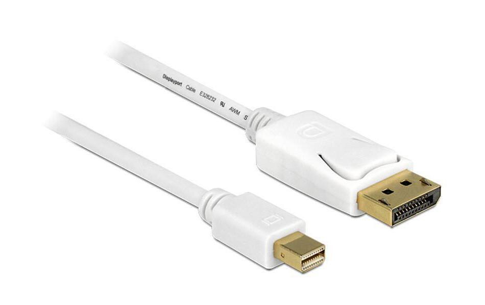 Kabel Mini-DisplayPort – DisplayPort, 7 m 4K 60 HzMini Displayport 1.2 Stecker zu Displayport Stecker, 50 cm, weiss