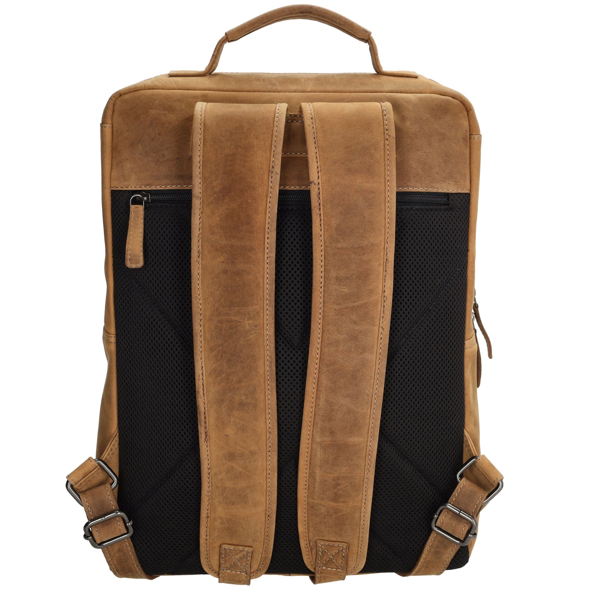 Hide & Stitches Idaho Rugzak Vierkant 15,6 inch Bruin